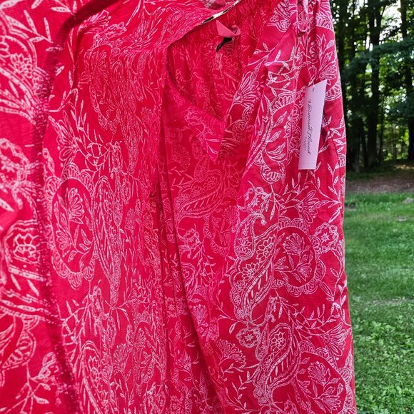 Universal Thread Womens Coral Paisley Ruffle Wrap Skirt XXL Cotton/Rayon Blend - Picture 13 of 16